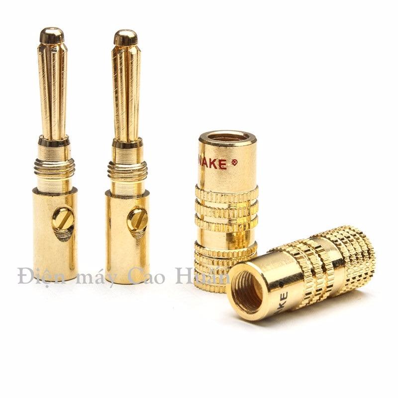 Jack loa Bắp chuối mạ đồng gold snake ( 2 cặp )