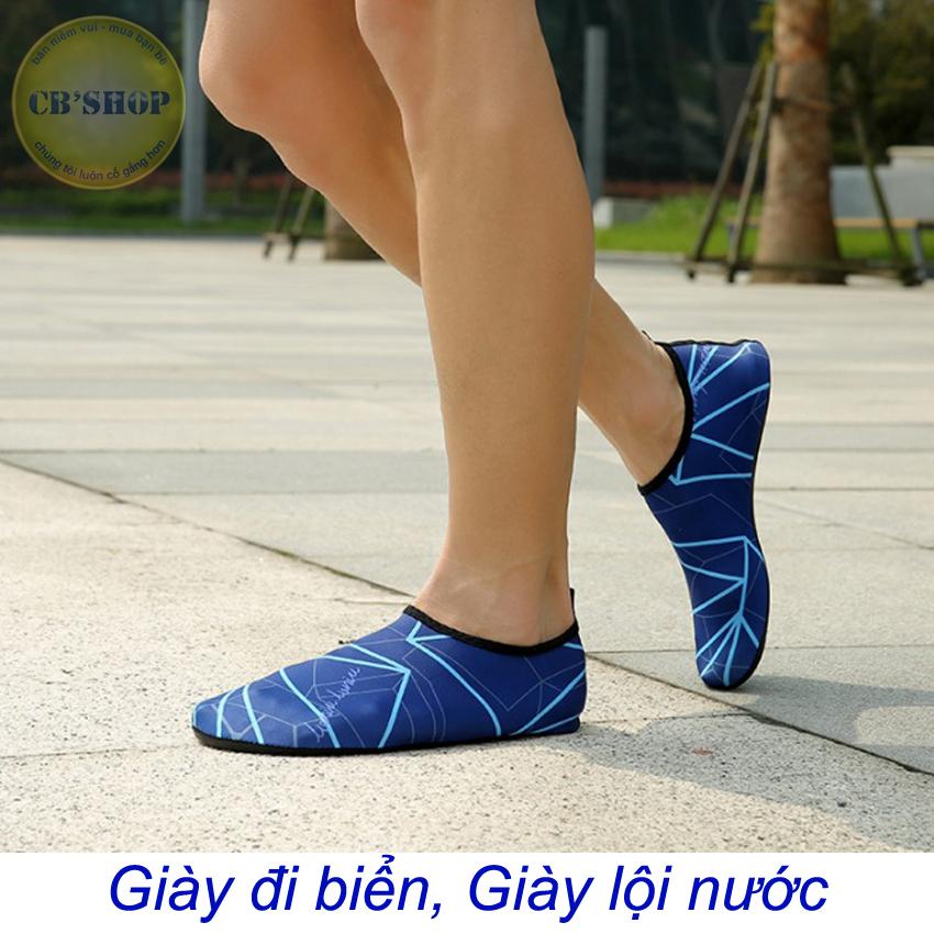 Giày mềm đi biển vintage màu xanh (CB-Shop)