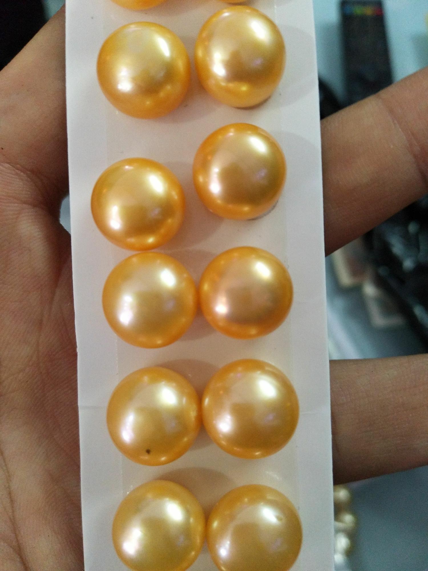 1 Viên ngọc trai thật màu vàng 12ly