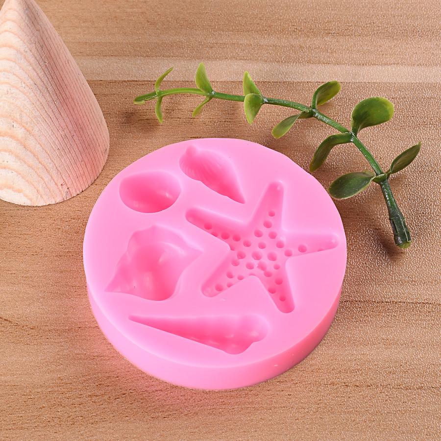 Khuôn silicon  3D 5 Sao và Ốc biển