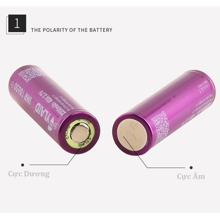Pin 18650 CYLAID IMR 3.7v 2200mAh 40A