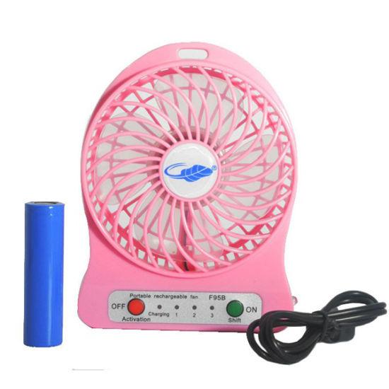 Quạt Sạc Tích Điện USB Mini Fan Có Đèn Led chiếu sáng