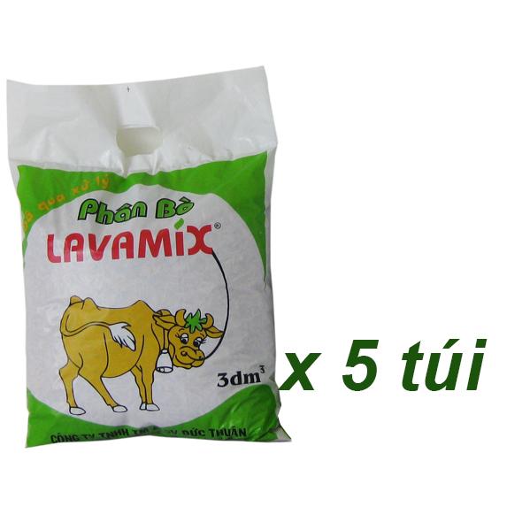 Phân bò nguyên chất - 5 túi (3 dm3/túi)