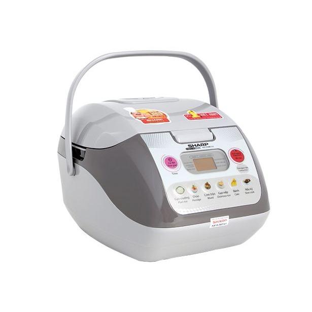 Nồi cơm điện tử Sharp KS-COM11V (Trắng/Xám)