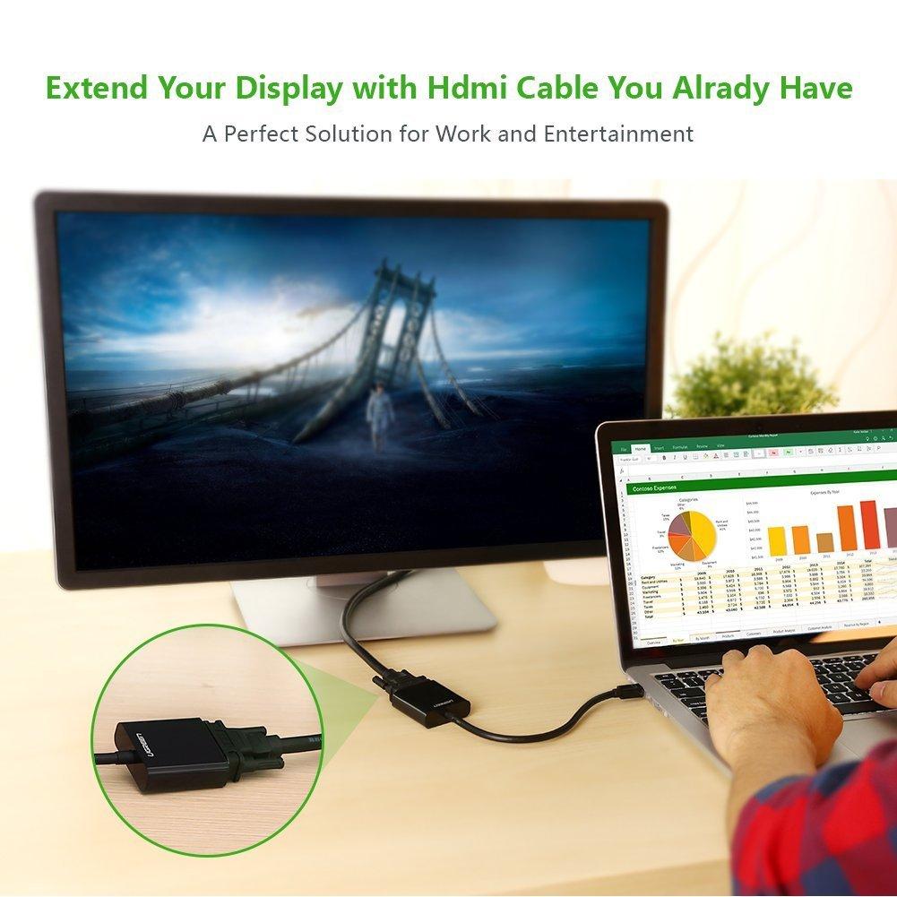 Cáp Thunderbolt ra VGA  Dây Mini Displayport sang VGA Ugreen