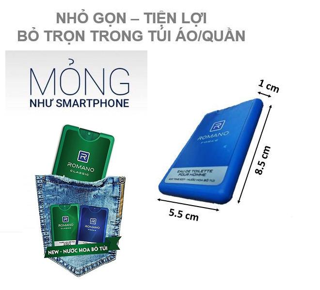 [HCM]Romano - Nước hoa bỏ túi Force 18ml