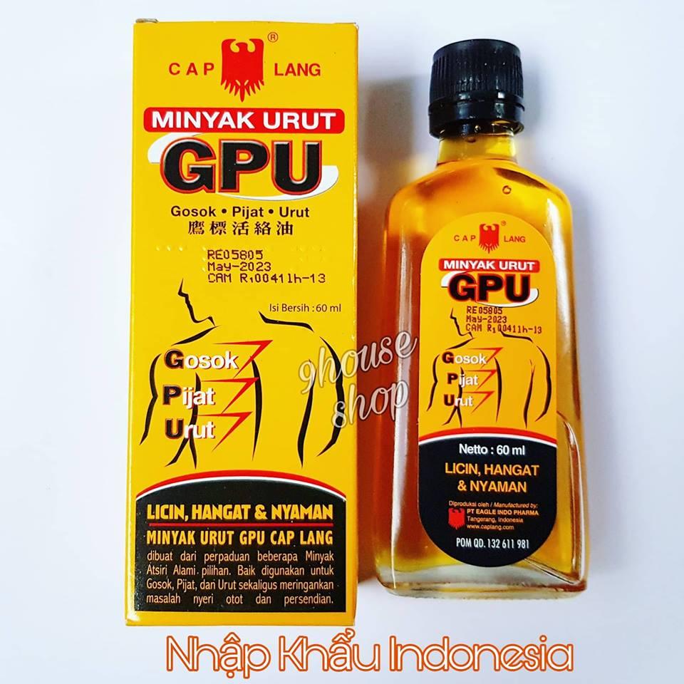 01 Dầu xoa bóp GPU Liniment Oil Indonesia 60ml