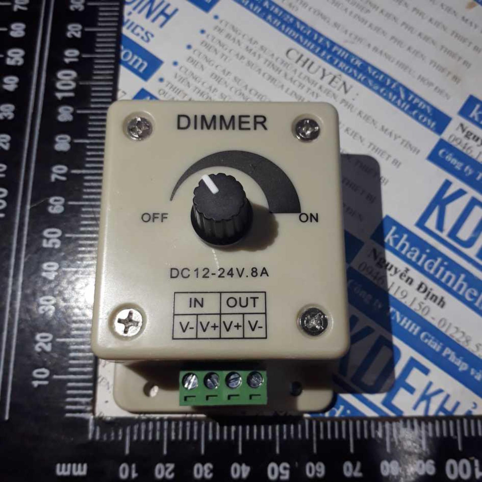 Dimmer dc led 9-24v 8a, domino gắn ngoài kde2667