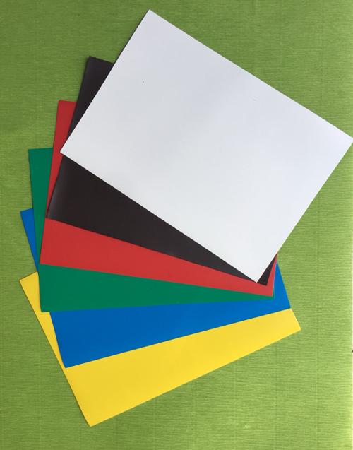 Combo 5 tờ Nam châm lá A4 – nam châm dẻo - nhiều màu