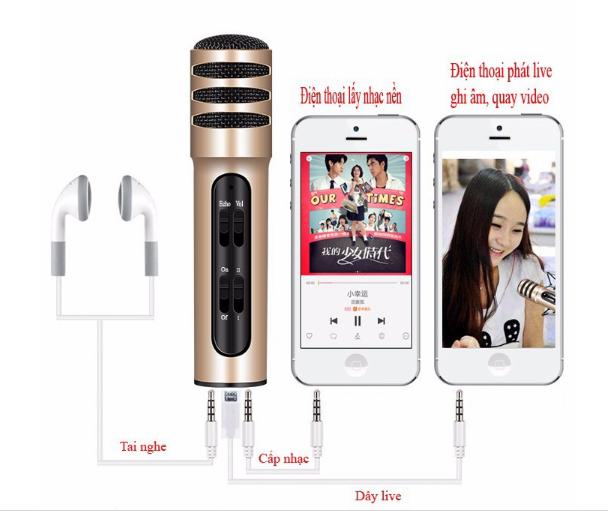 MICRO LIVE STREAM HÁT KARAOKE TRÊN ĐIỆN THOẠI C6