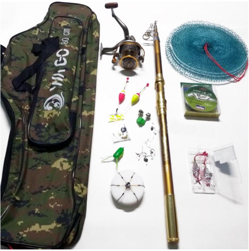 Bộ Cần Câu Rút Shimano 3m Và 3m6 Máy 6000 Kèm Túi Đựng Cần Và Phụ Kiện