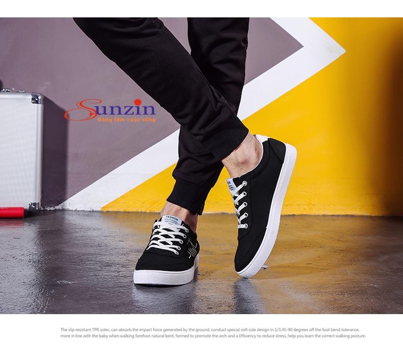 Giày sneaker nam SZ04 (đen trắng) đủ size từ 39-44