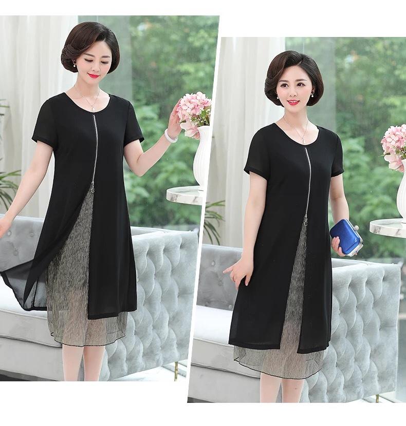 DRESS397N-ĐẦM TRUNG NIÊN QUÝ CÔ CAO CẤP S-6XL