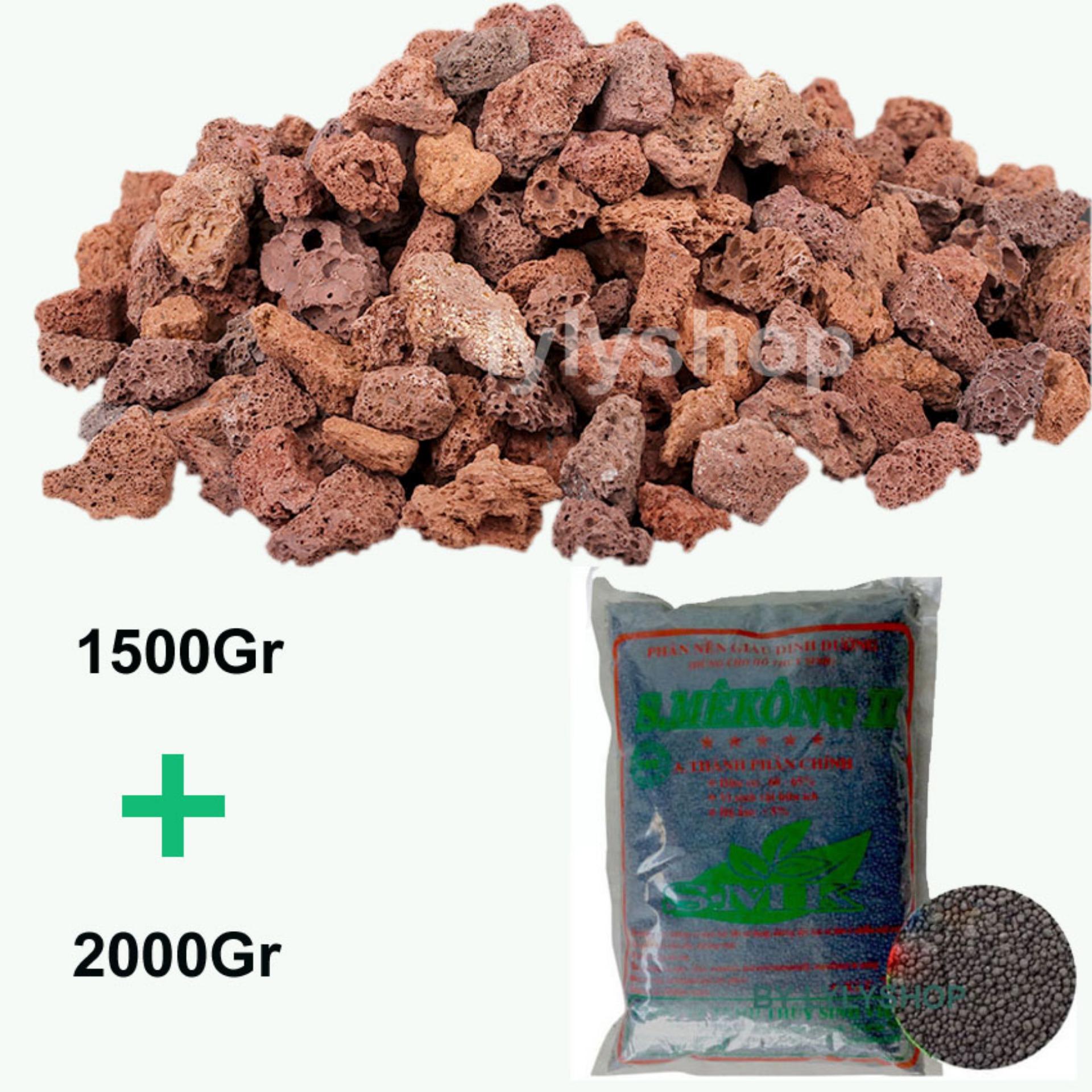 LAVA ROCK (1500GR) + S.MEKONG WATER PLANT SAND (2000GR)
