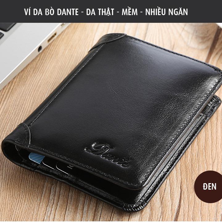 Ví da bò nam cao cấp DANTE, da thật V1701