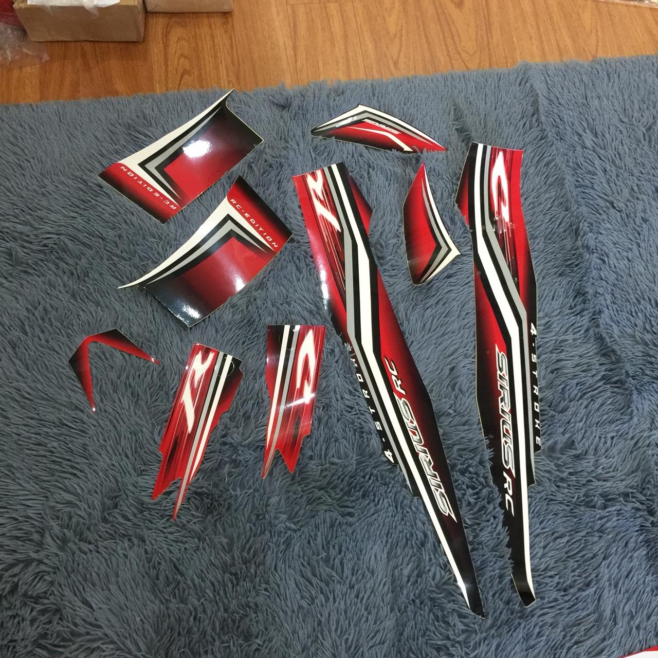 Bộ tem dán xe Sirius RC màu  đen cực đẹp