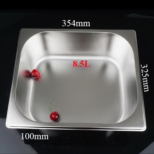 (inox dày) Khay inox GN 2/3x100mm trưng bày tiệc buffet