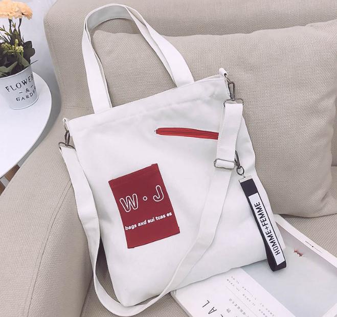 TÚI TOTE NỮ THỜI TRANG IN CHỮ WJ