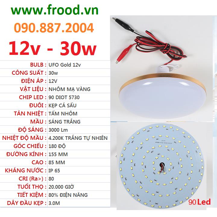 Bóng đèn LED UFO Gold 12v - 30w