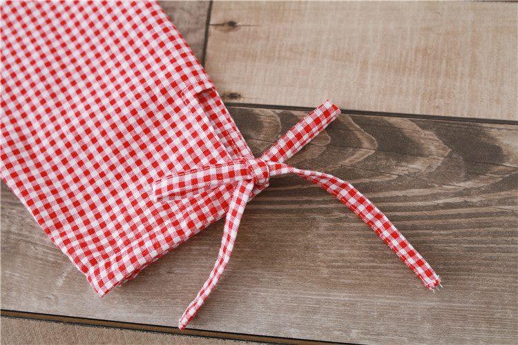 Váy Bầu Đuôi Cá Kẻ Caro Nhỏ Đỏ ĐB 1122