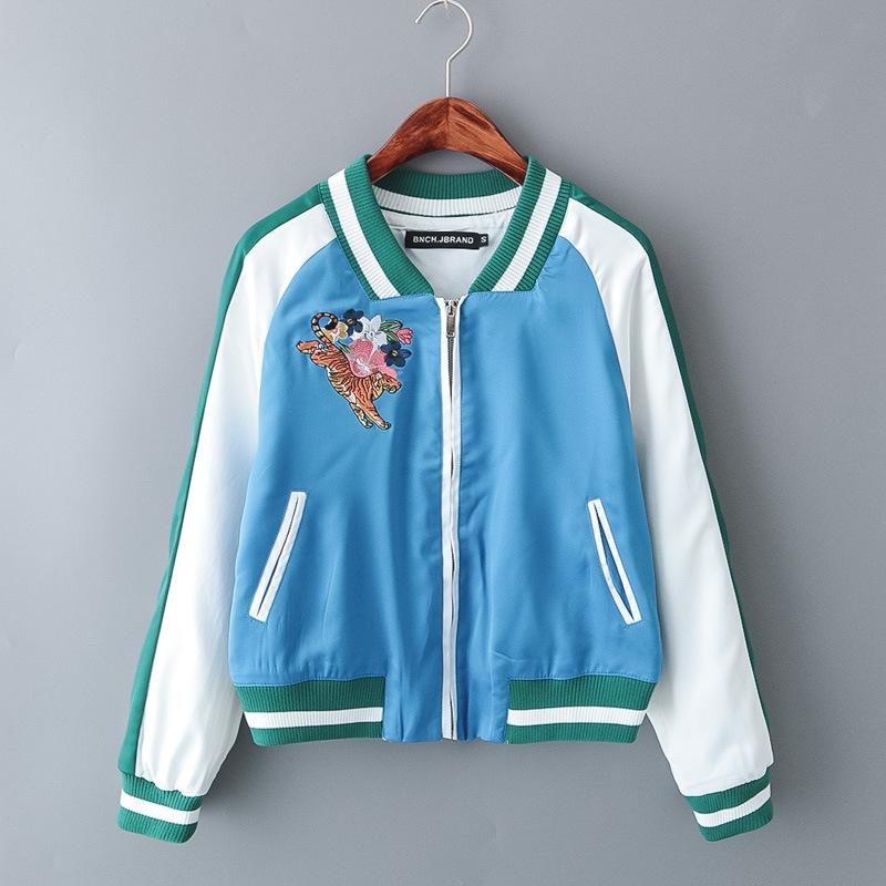 Áo Khoác Nữ Áo Khoác Thêu Áo Khoác Sukajan Jacket Cho Nữ Áo Khoác Bomber Thêu Đồng Phục Bóng Chày Thời Trang Đường Phố