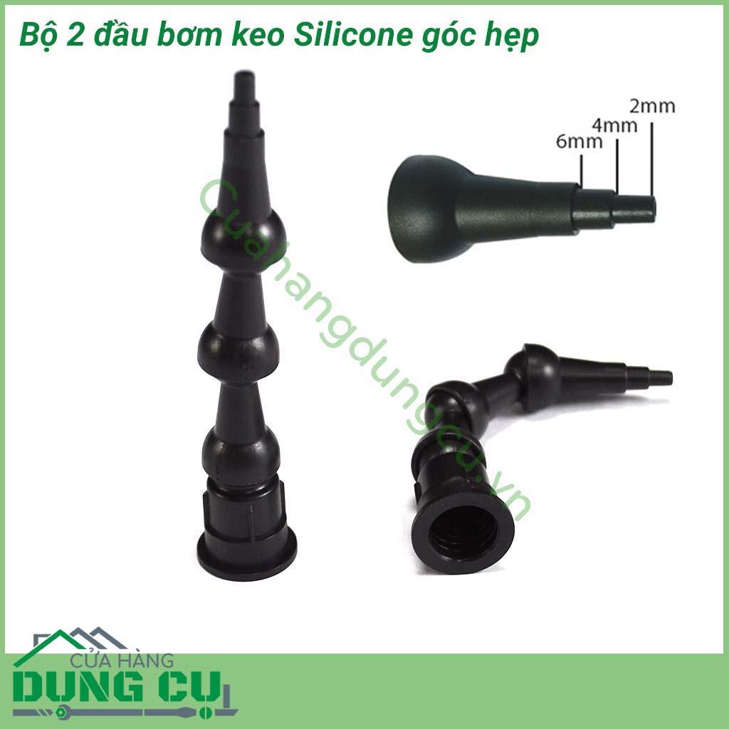 Bộ 2 đầu bơm keo silicon góc hẹp