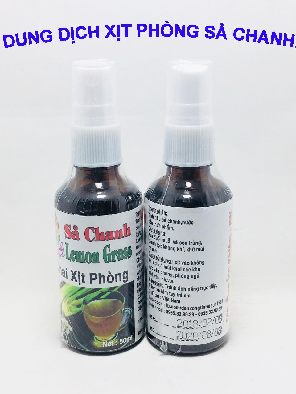 BỘ COMBO 2 CHAI TINH DẦU XỊT PHÒNG SẢ CHANH 50 ML
