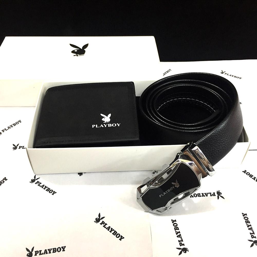 Combo quà tặng ví + thắt lưng P L A Y B O Y