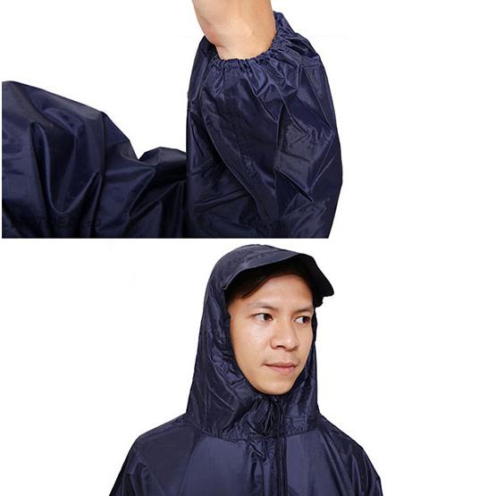 Áo Mưa Không Xẻ Tà Vải Dù 1m4 ( Xanh Rêu )