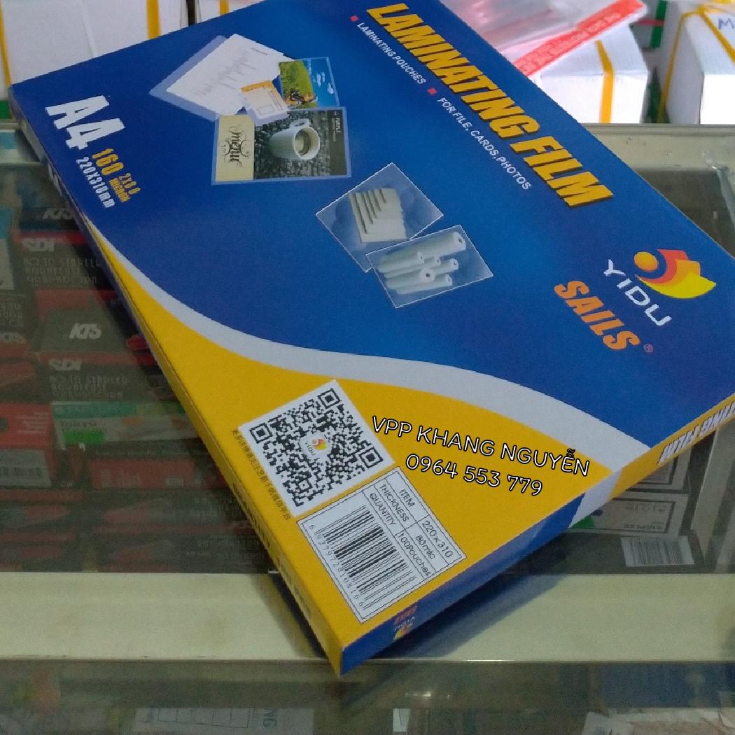 Nhựa Ép Plastic YIDU Khổ A4 - 80Mic - Xấp 100 Tờ