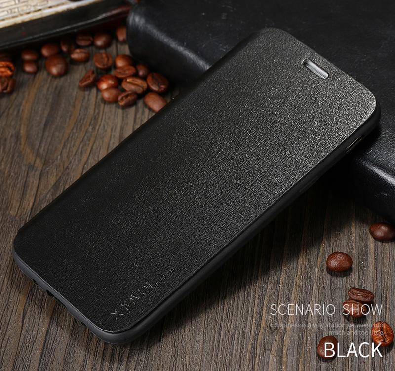 Bao da X-level FIBCOLOR cho iPhone XS Max 6.5'' (đen)