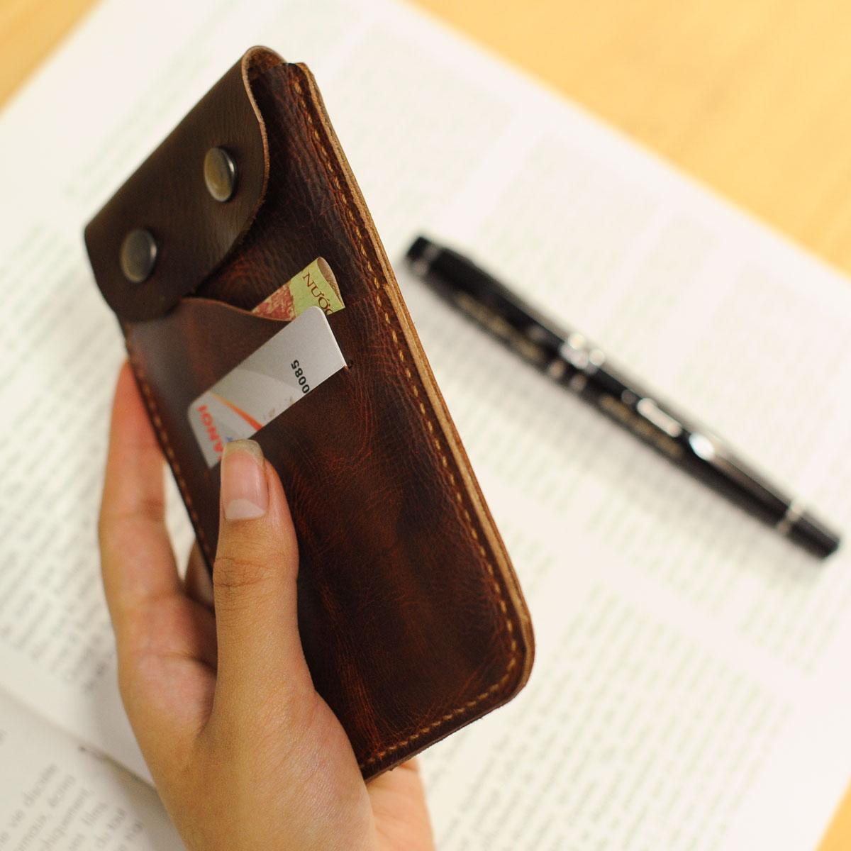 Bao da đeo hông handmade cho điện thoại Samsung Galaxy S9 Plus - Bao da Mino Crafts VI353