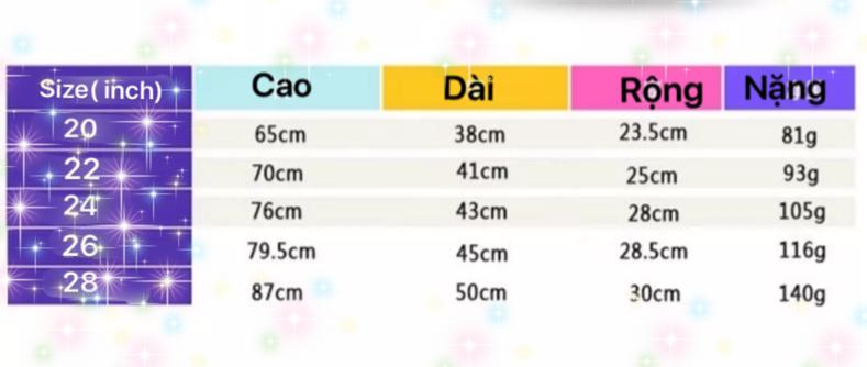 Túi bọc vali chống xước size 22