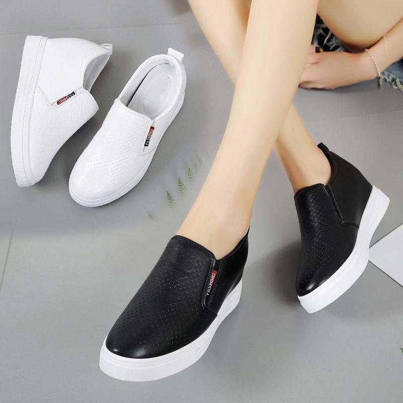 Giày slip on độn đế da chấm 6251 Gokichi