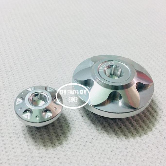 Ốc mâm lửa trang trí xe Exciter,Sirius (màu Bạc) kim hoàng kim