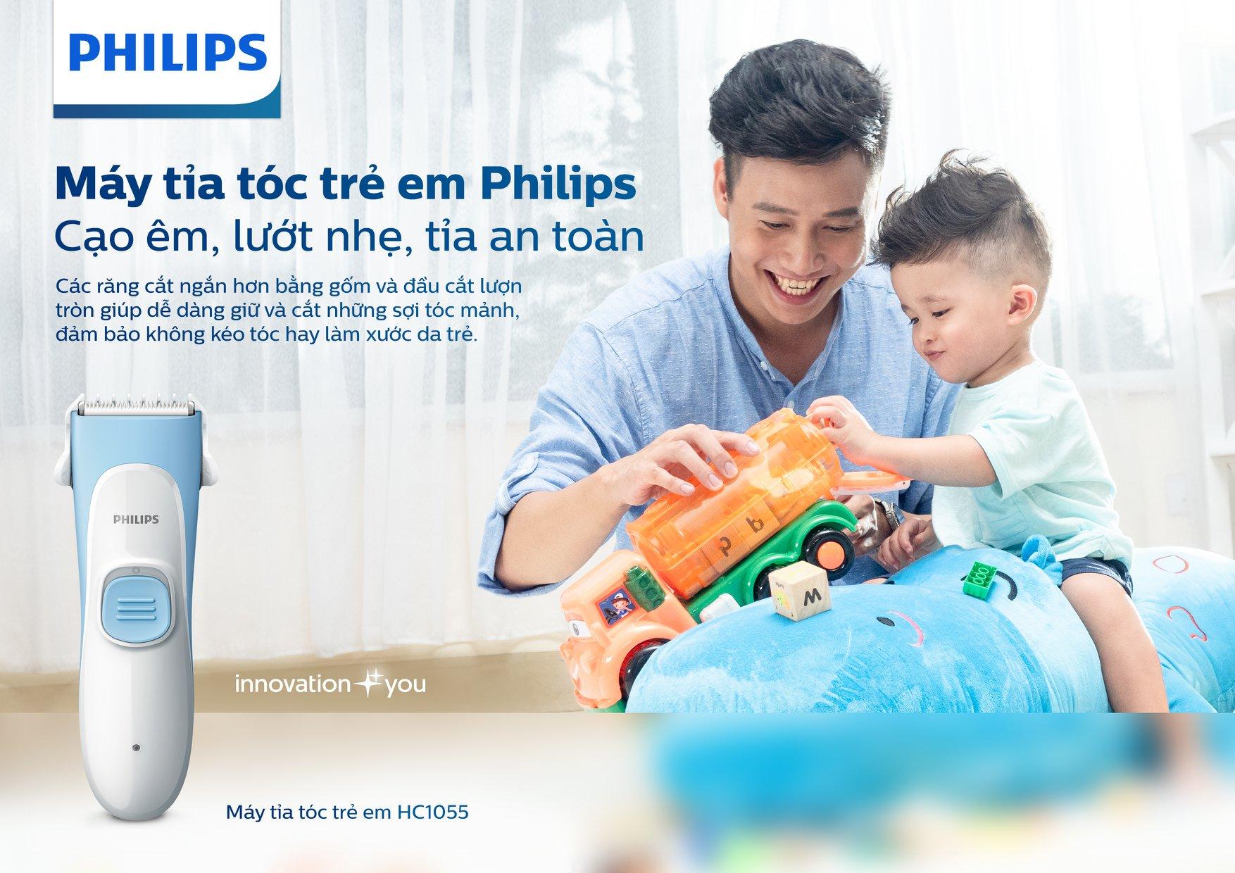 Tông đơ cắt tóc cho bé Philips HC1055 HC1066