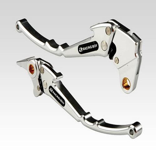 Tay thắng côn 6 số nhôm CNC dành cho Exciter 135,150 (1 cặp) màu trắng cao cấp