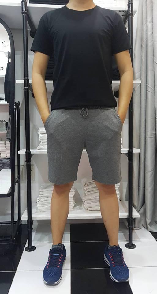 Quần Short Thun Trơn Basic Nam Nữ Phong Cách Thể Thao