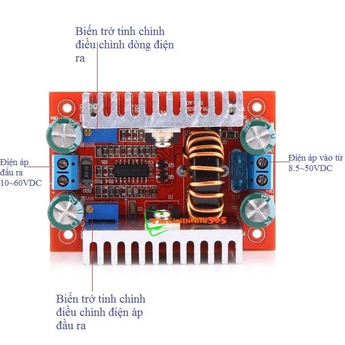 Mạch boost tăng áp dc-dc 15a 10-60v 400w