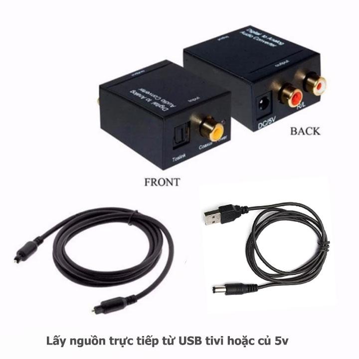 Bộ chuyển đổi âm thanh tivi Optical sang Av R/L loa , amply