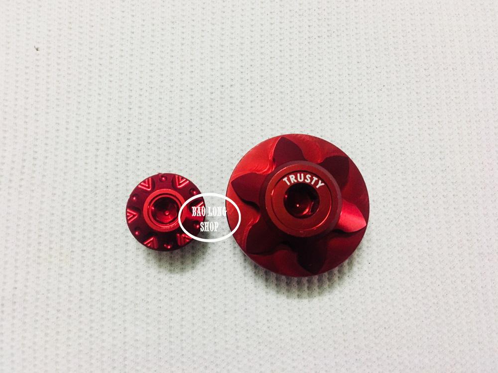 Ốc mâm lửa trang trí xe Exciter,Sirius (màu Đỏ)