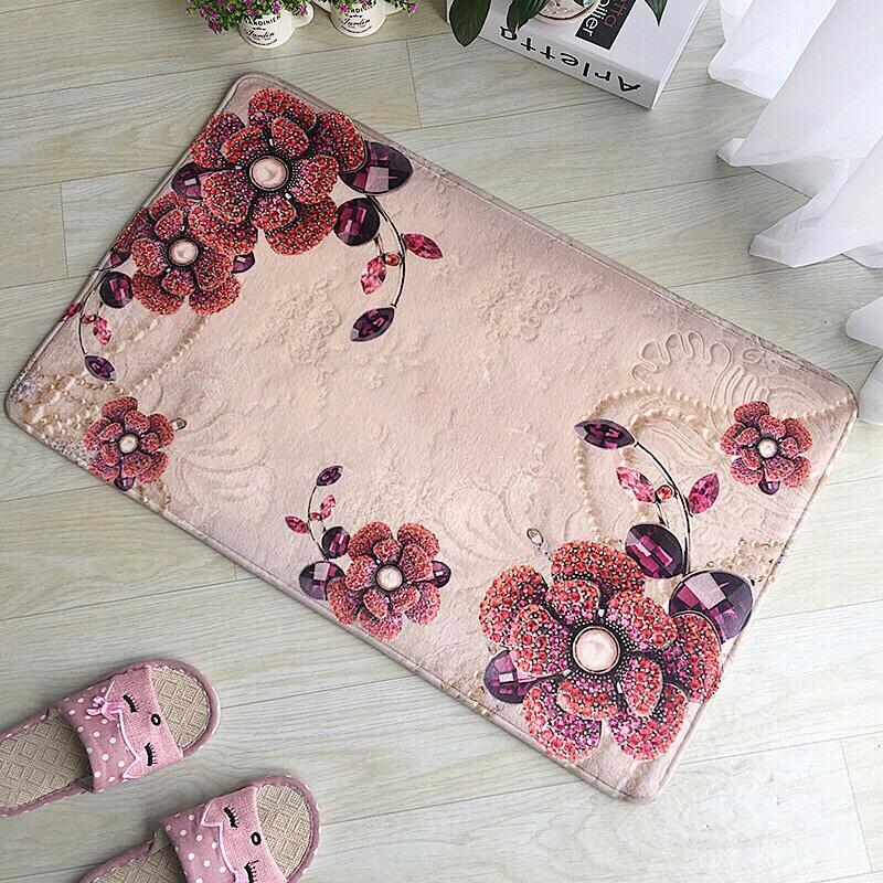 Combo 10 thảm lau chân hoa 3D