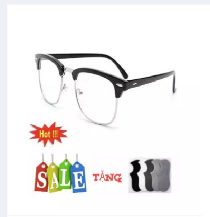 [HCM]Kính Mát Giả Cận Nửa Gọng cao cấp ( trắng) + Tặng 1 đôi vớ thời trang đẹp