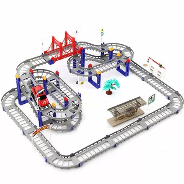 Ô TÔ TÀU LƯỢN - Bộ đồ chơi lắp ráp đường ray cực hấp dẫn cho bé