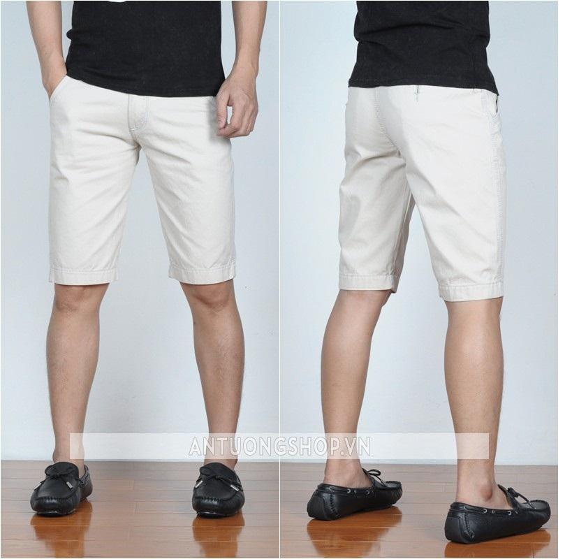 Quần Short Kaki Nam Cao Cấp { TRẮNG }