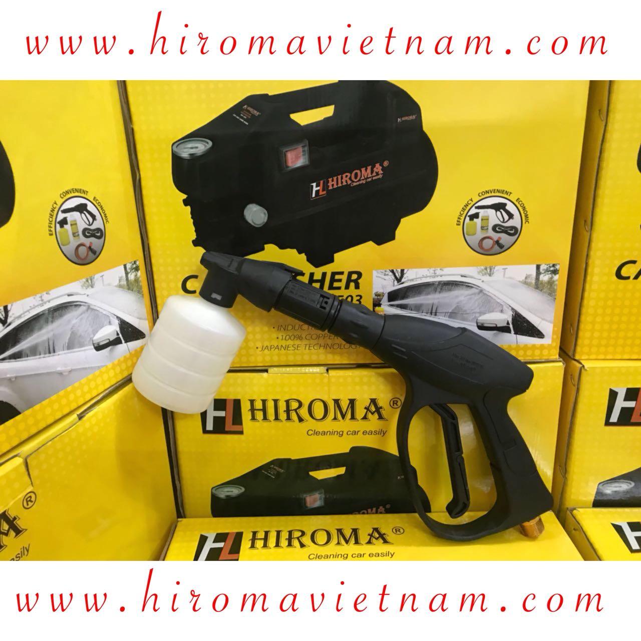 Súng áp lực kèm bình phun bọt tuyết theo máy HIROMA