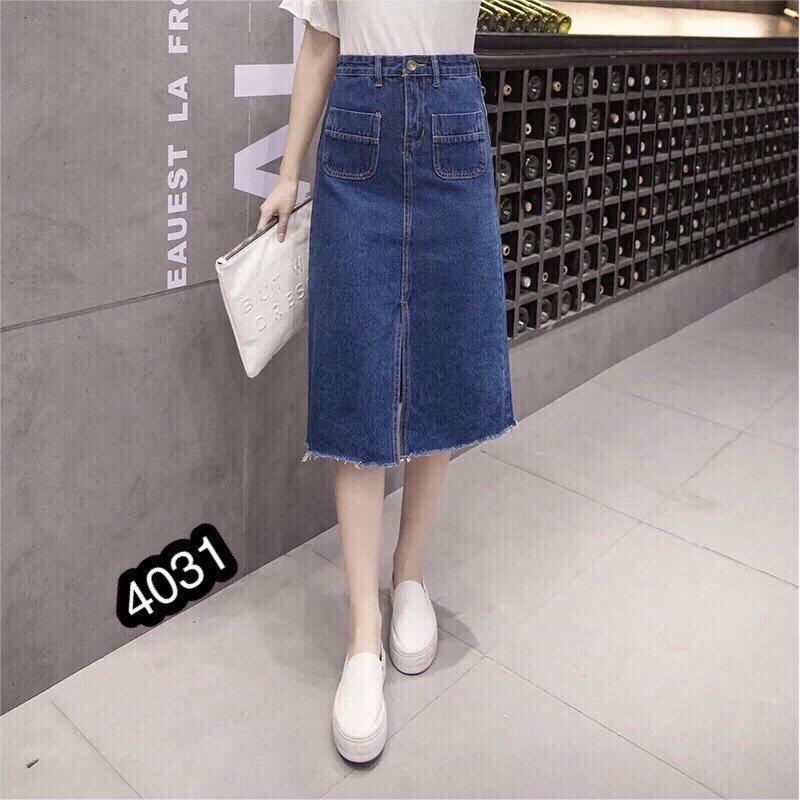 [HCM]Chân Váy Bò Dài Xẻ Thời Trang N4030-31