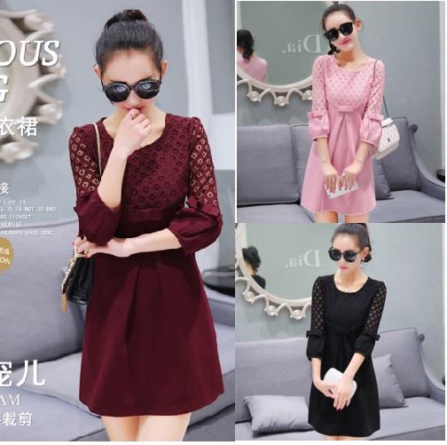 Đầm suông phối ren BEYEU1688 - BY8001