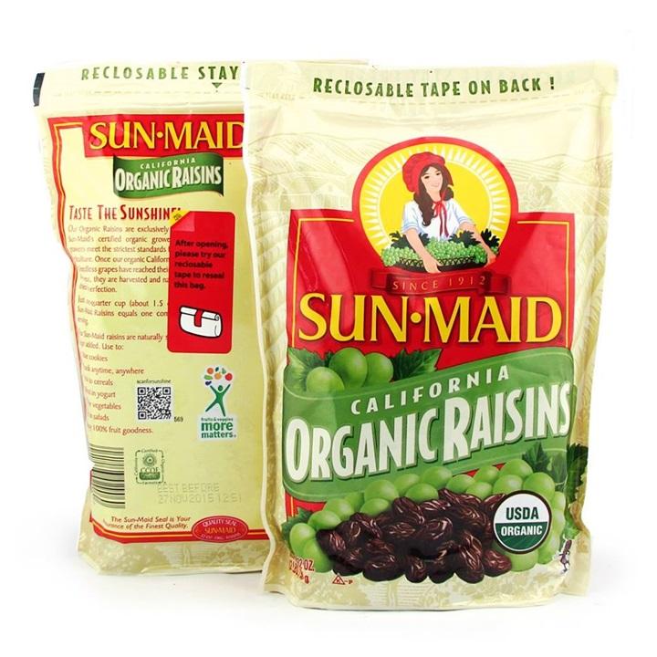 Nho khô Sunmaid Organic Mỹ 907g