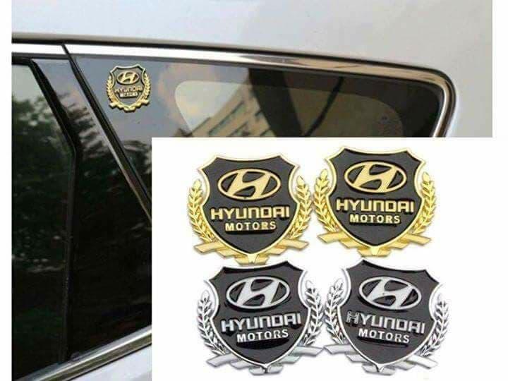 Huy hiệu logo bông lúa cho ô tô Huyndai